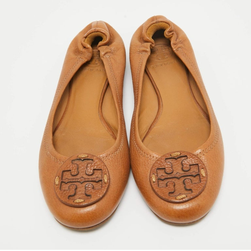 Tory Burch Tan Leather Ballet Flats Sz 7